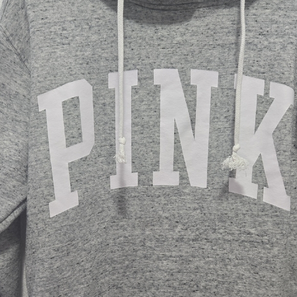 PINK Victoria's Secret Heather Gray Cowl Neck Sweater - Picture 2 of 4